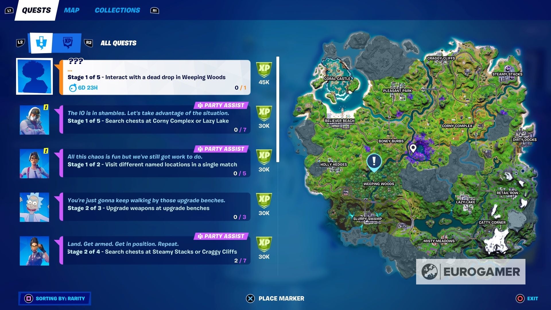 Fortnite Dead drop location Where to find the dead drop in Weeping